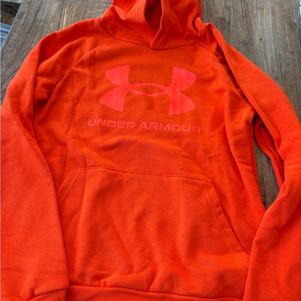 Under Armour boys Vibrant Orange Hoodie